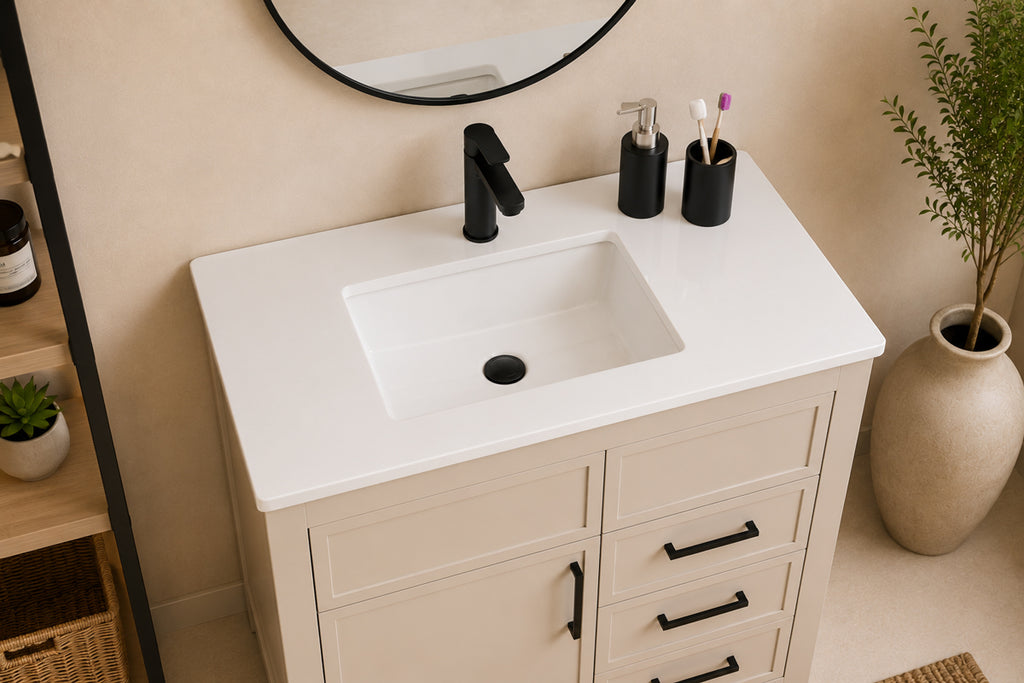 Novello Bathroom Cabinet - Beige 30" - 2