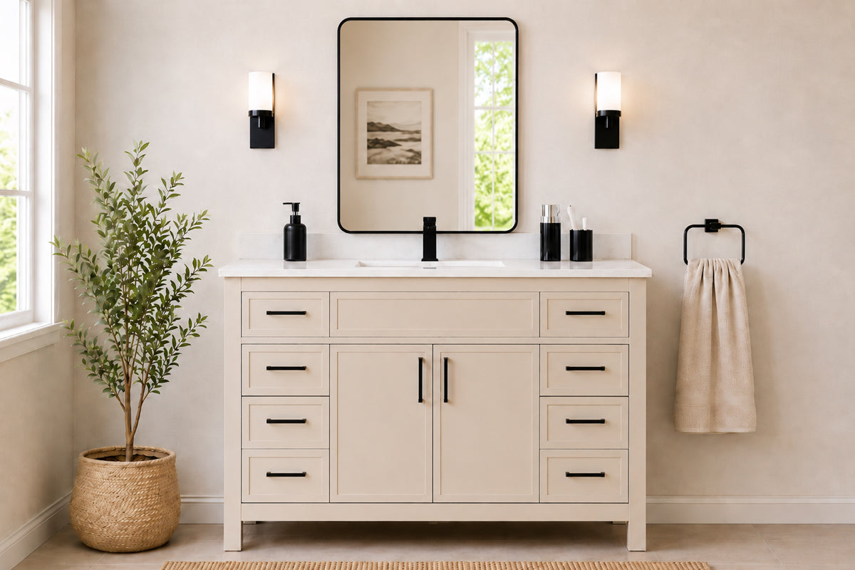 Novello Bathroom Cabinet - Beige 48"