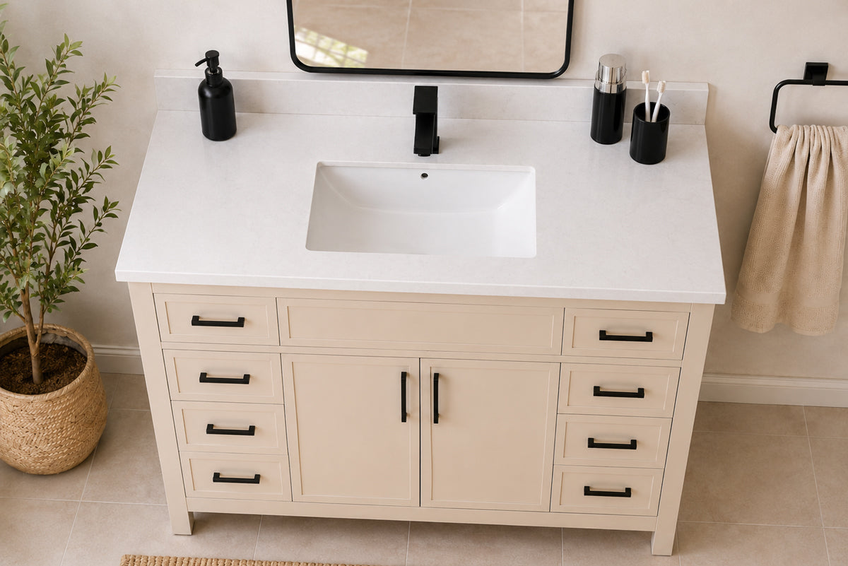 Novello Bathroom Cabinet - Beige 48" - 4