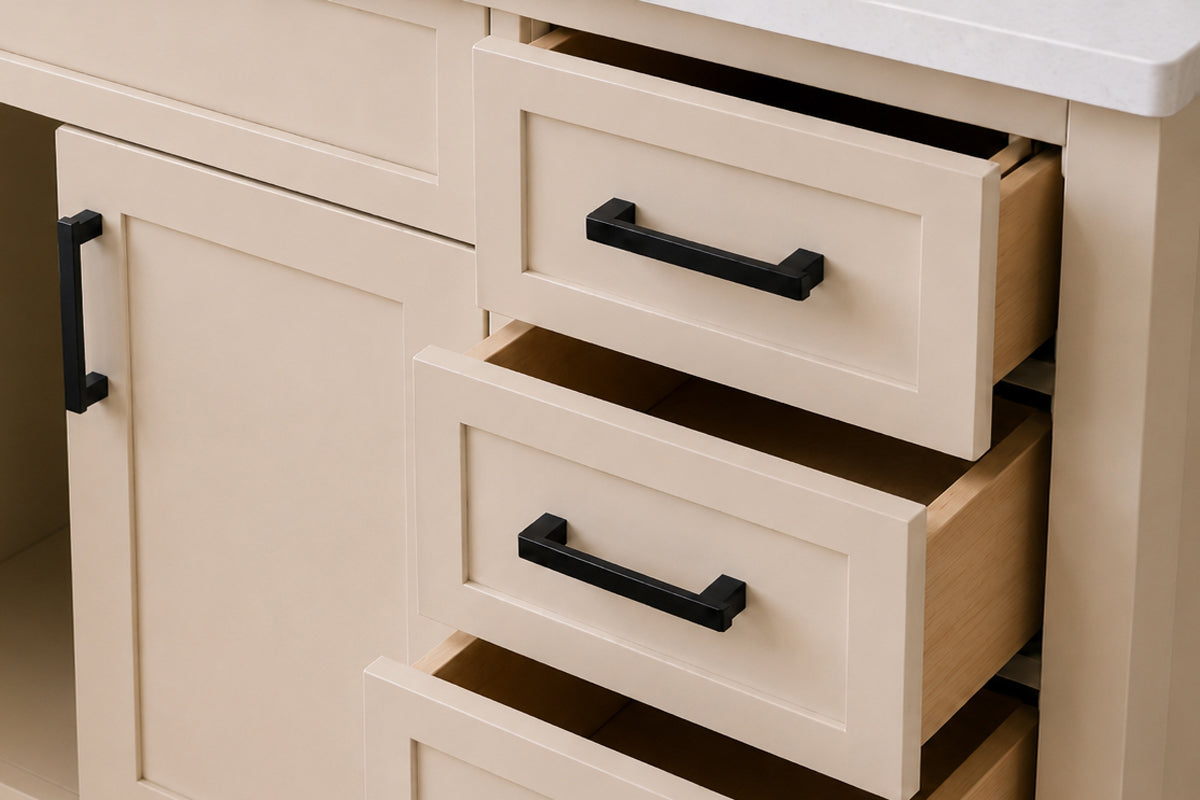 Novello Bathroom Cabinet - Beige 36" - 6