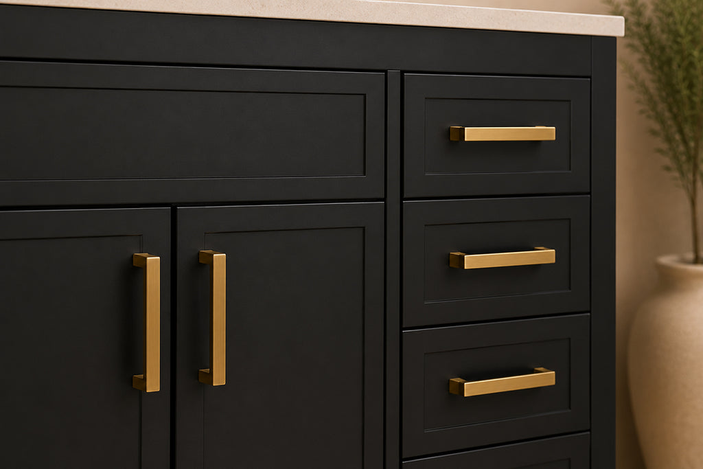 Novello Bathroom Cabinet - Black 36" - 6