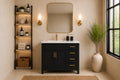 Novello Bathroom Cabinet - Black 36"