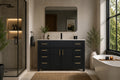 Novello Bathroom Cabinet - Black 48"