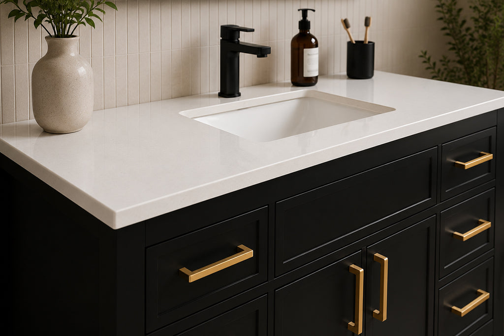 Novello Bathroom Cabinet - Black 48" - 4