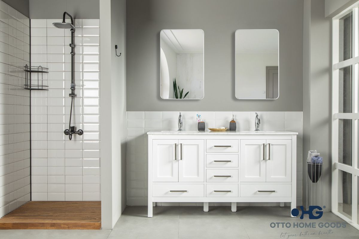 Ashley Bathroom Cabinet - White 60"