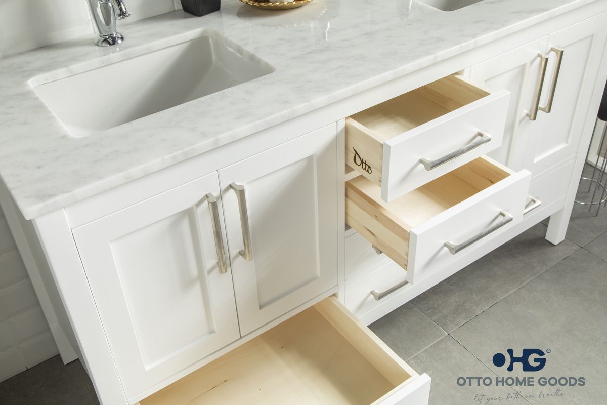 Ashley Bathroom Cabinet - White 60" - 3