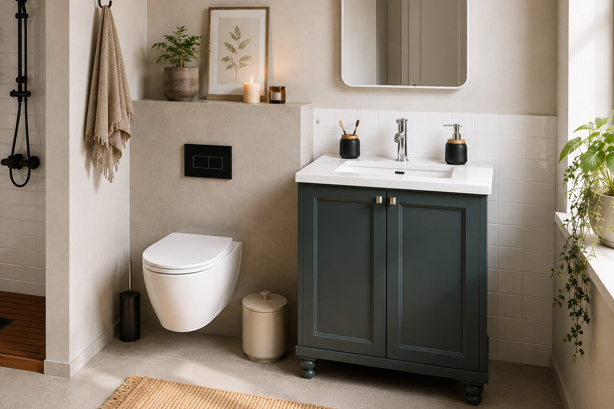 Isabel Bathroom Cabinet - Forest Green 24" - 5