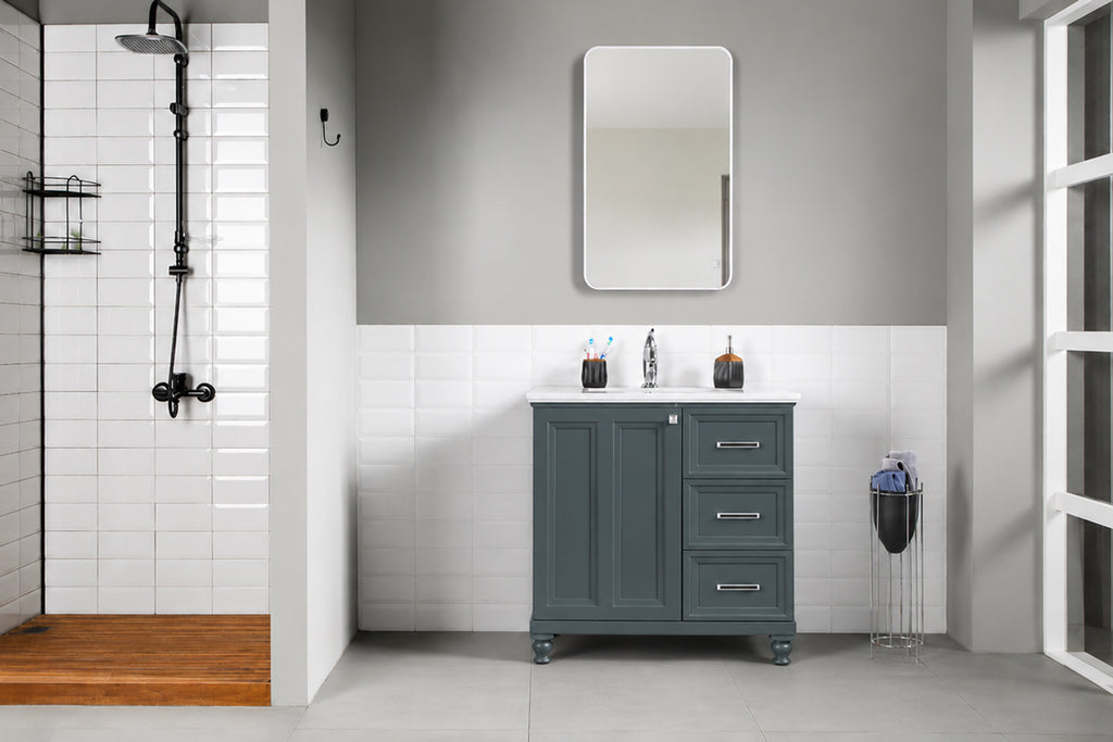Isabel Bathroom Cabinet - Forest Green 30"