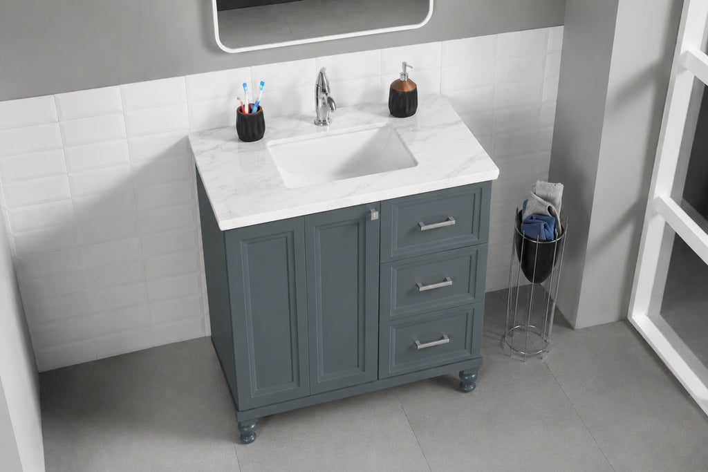 Isabel Bathroom Cabinet - Forest Green 30" - 6