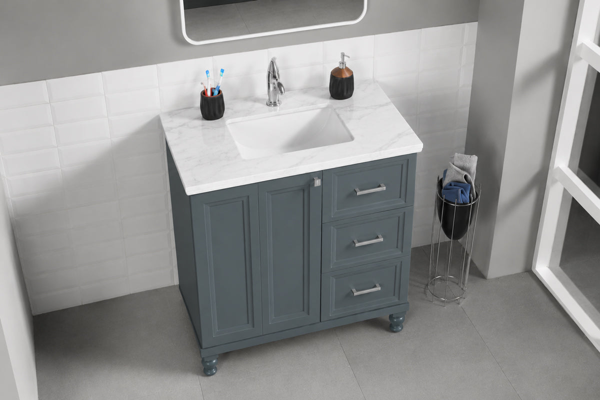 Isabel Bathroom Cabinet - Forest Green 30" - 6