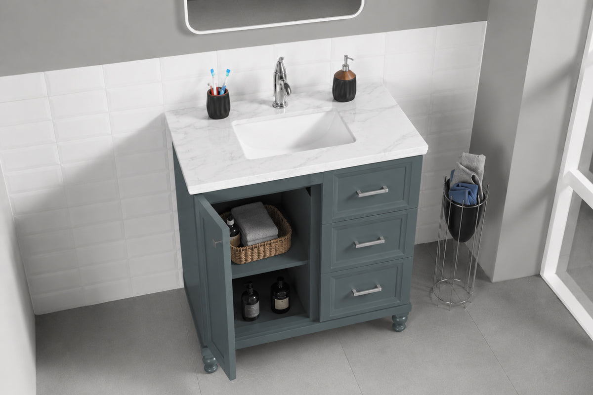 Isabel Bathroom Cabinet - Forest Green 30" - 2