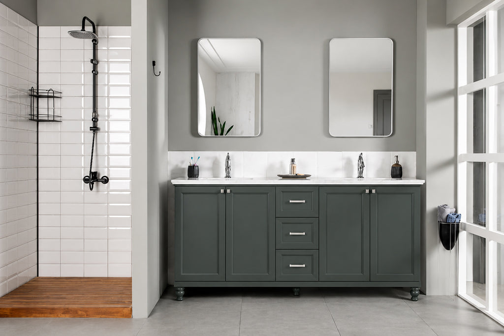 Isabel Bathroom Cabinet - Forest Green 72"