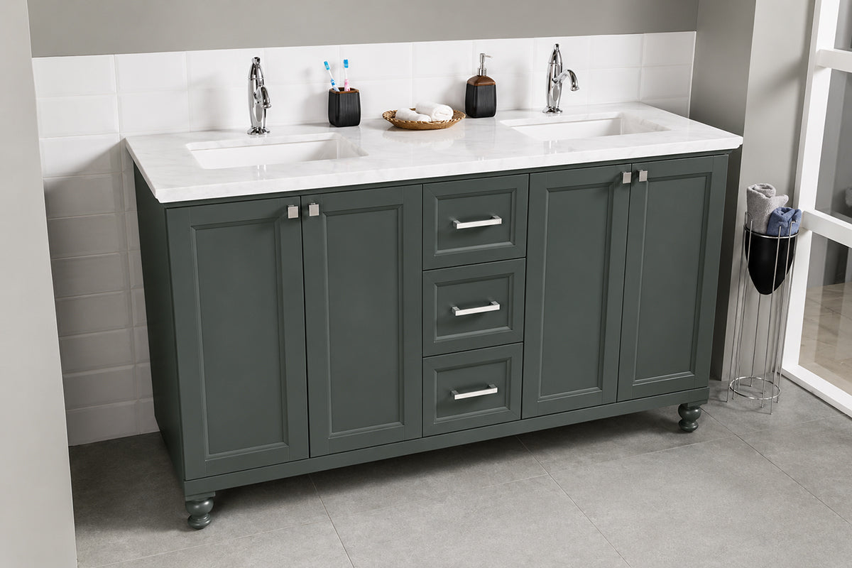 Isabel Bathroom Cabinet - Forest Green 60" - 2