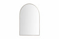 20" x 32" Arched Brushed Nickel Mirror