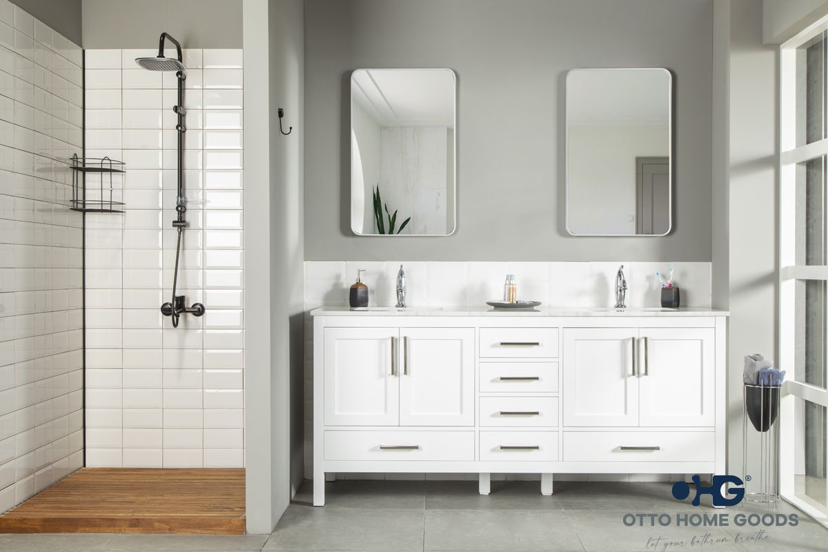 Ashley Bathroom Cabinet - White 72"