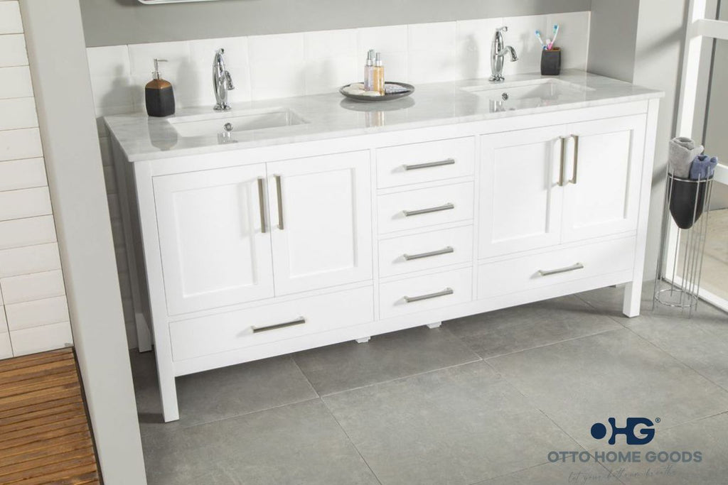 Ashley Bathroom Cabinet - White 72" - 2