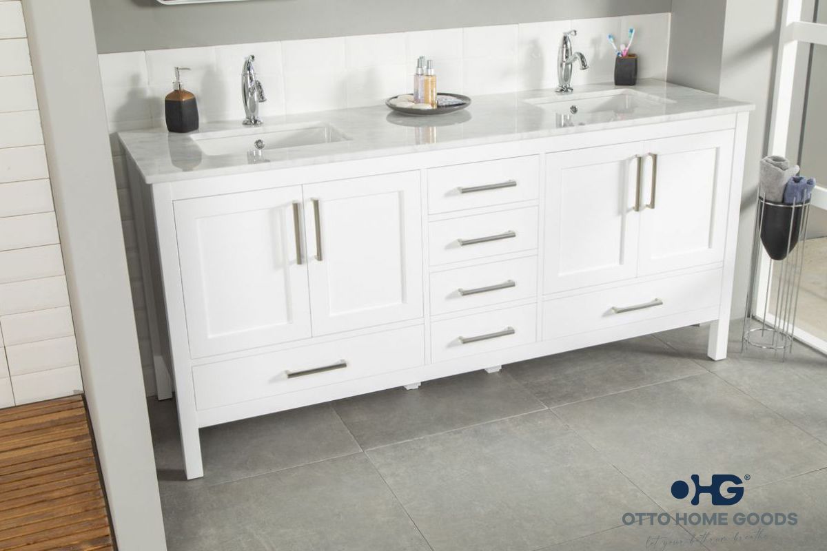 Ashley Bathroom Cabinet - White 72" - 2