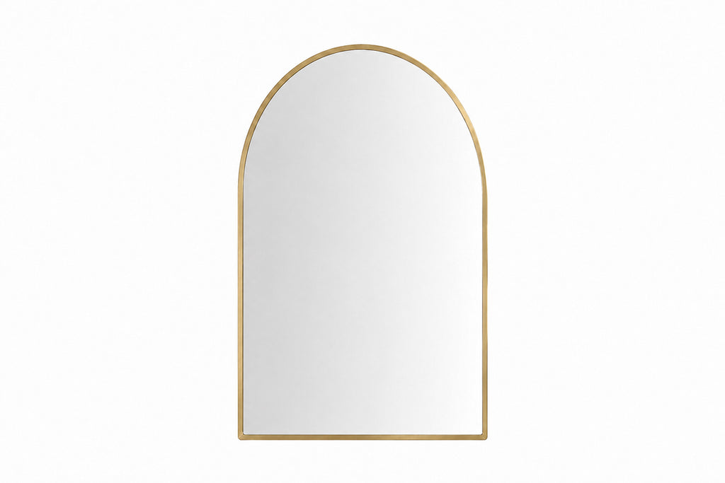 20" x 32" Arched Brass Mirror