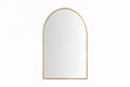 20" x 32" Arched Brass Mirror