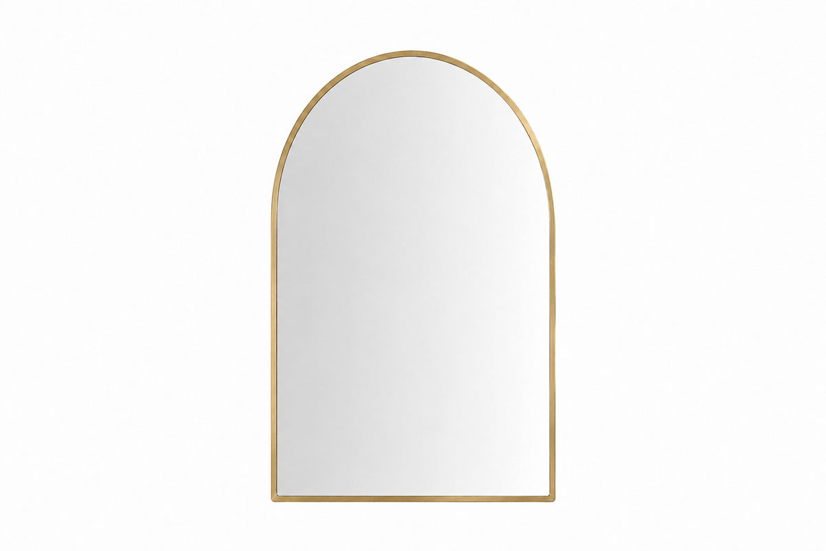 20" x 32" Arched Brass Mirror