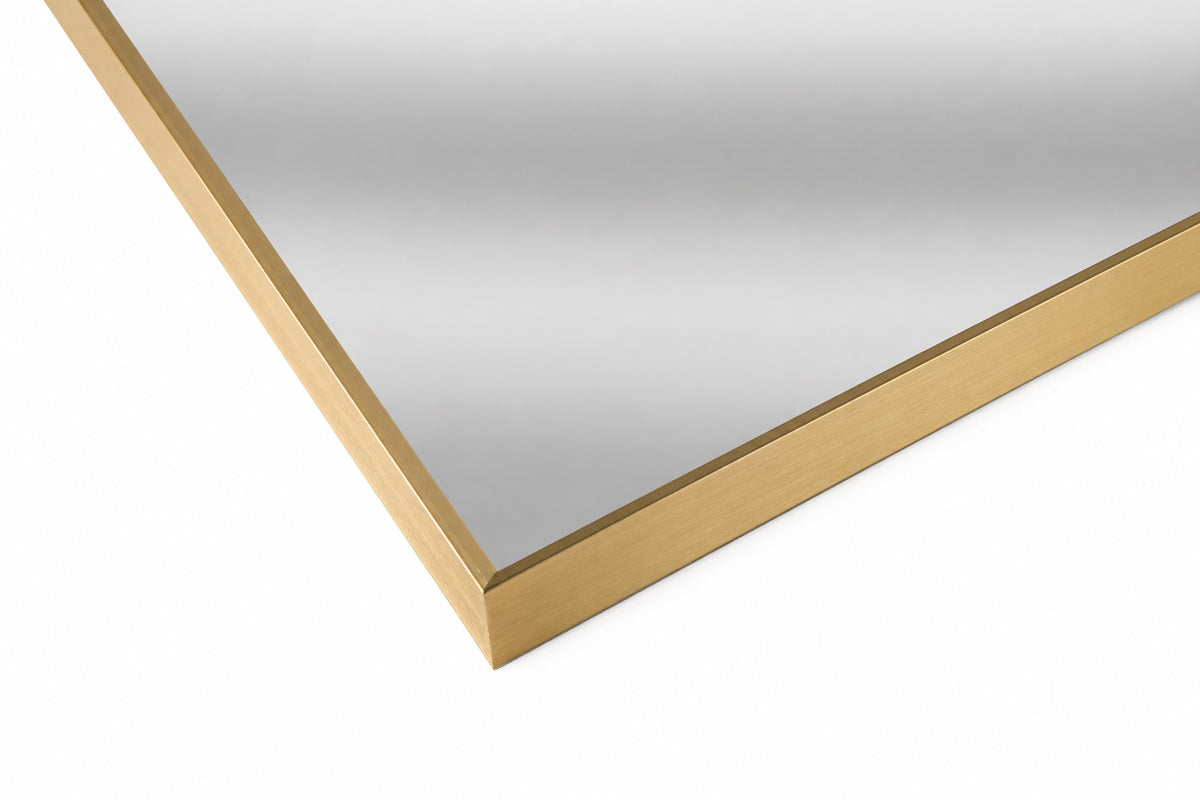 20" x 32" Arched Brass Mirror - 2