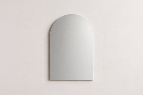 24" x 32" Arched Brushed Nickel Mirror