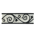 Nero Marquina & White Art Border Polished Marble 4'' x 12''