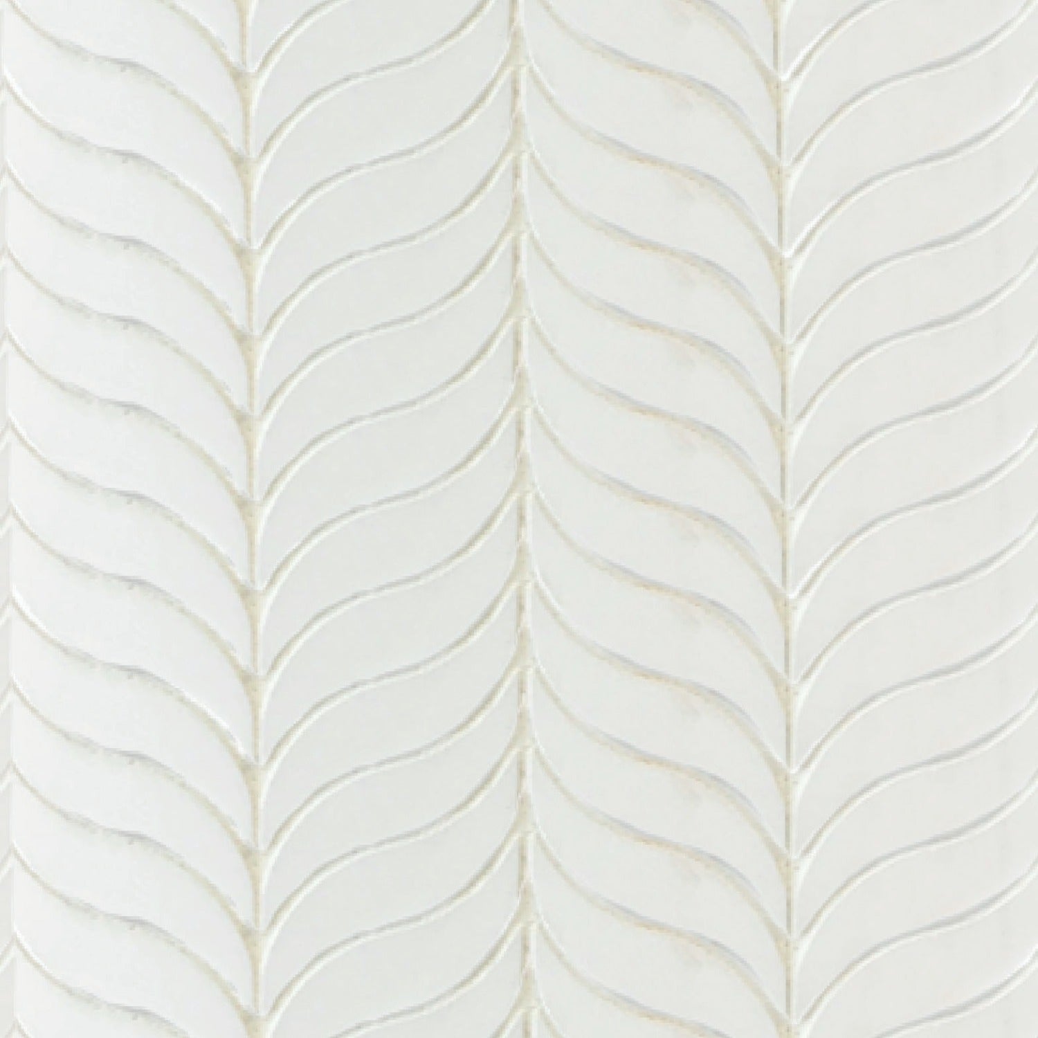 Water Jet Feather Thassos Marble Polished 10.50 inch x 12 inch