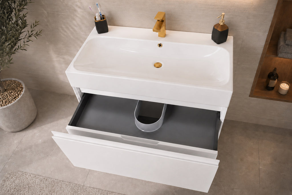 Gala Bathroom Cabinet - White 39" - 2