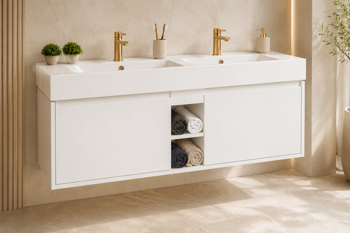 Gala Bathroom Cabinet - White 60" - 2