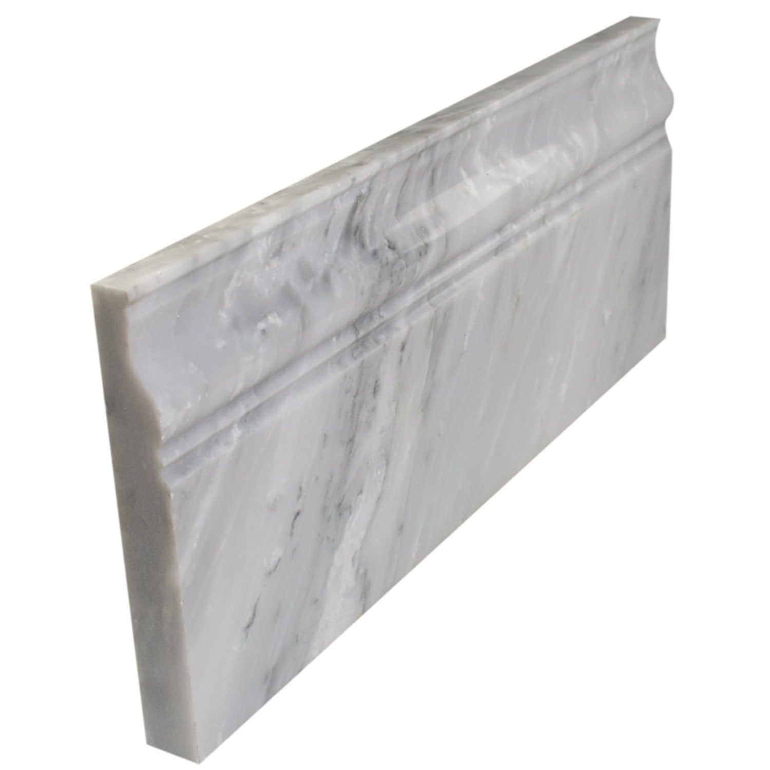 Elegant Arabescato Polished Marble Base Moulding 5"x12"