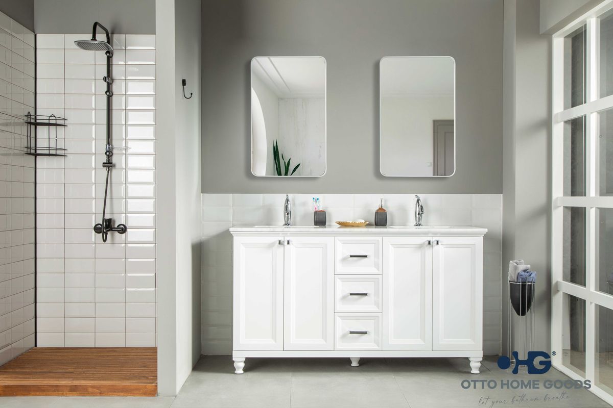 Isabel Bathroom Cabinet - White 60"