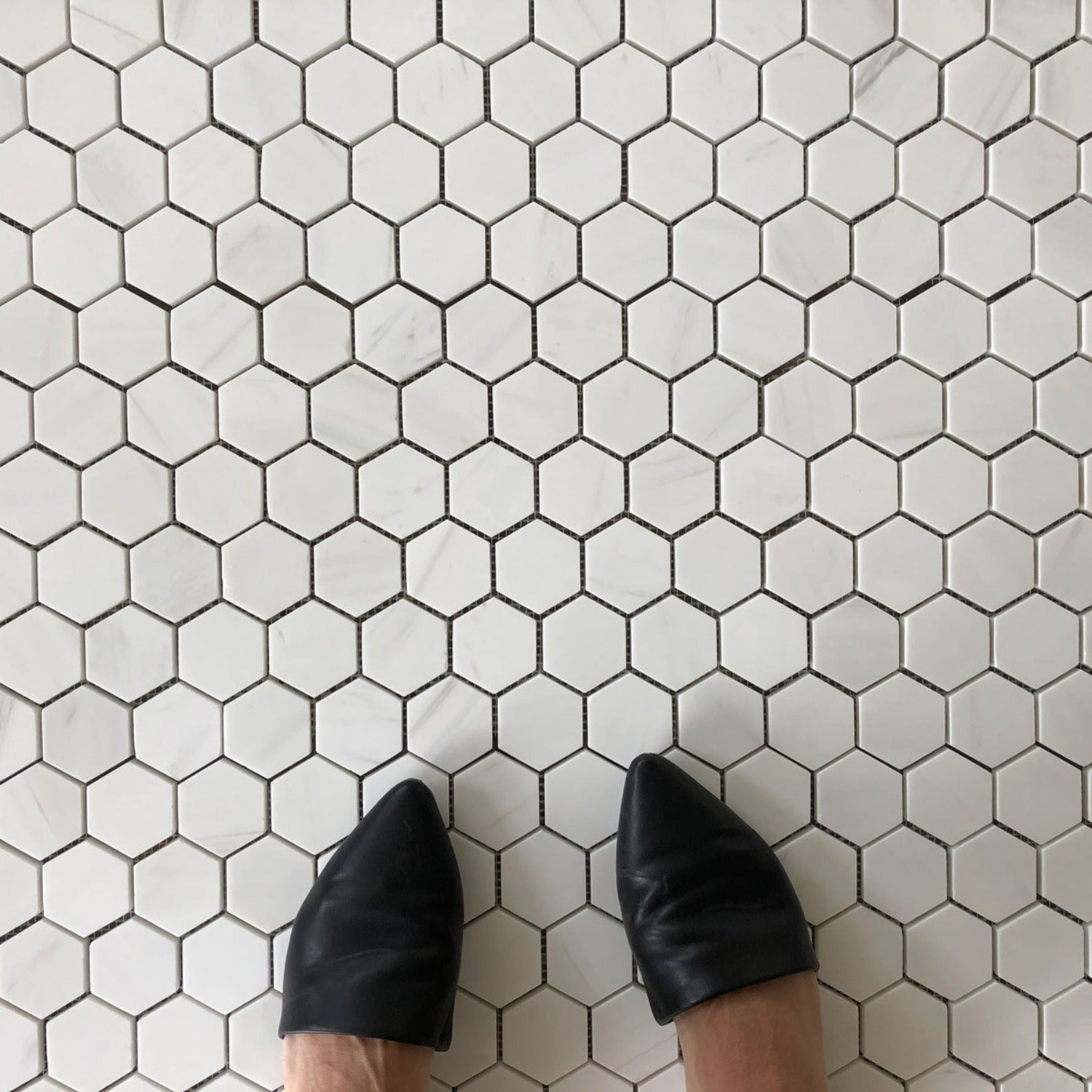 Extra 7% 0ff- Dolomite Hexagon Mosaic Polished Marble I VanitySal...
