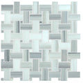 Elegant 12'' Polished Basketweave Mosaic Tile | VanitySale