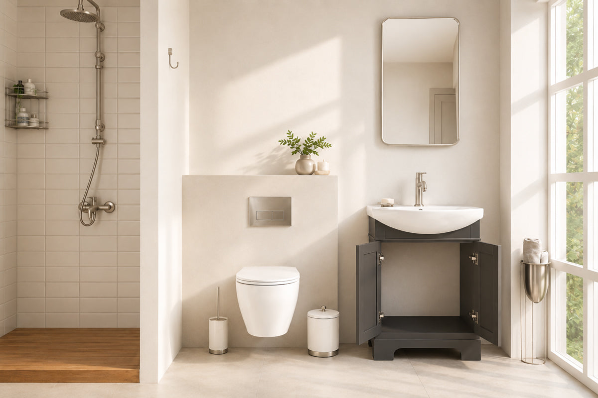 Luna Bathroom Cabinet - Pepper 26" - 2