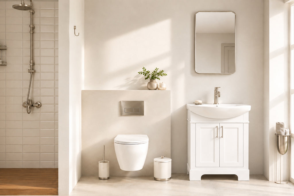 Luna Bathroom Cabinet - White 26"