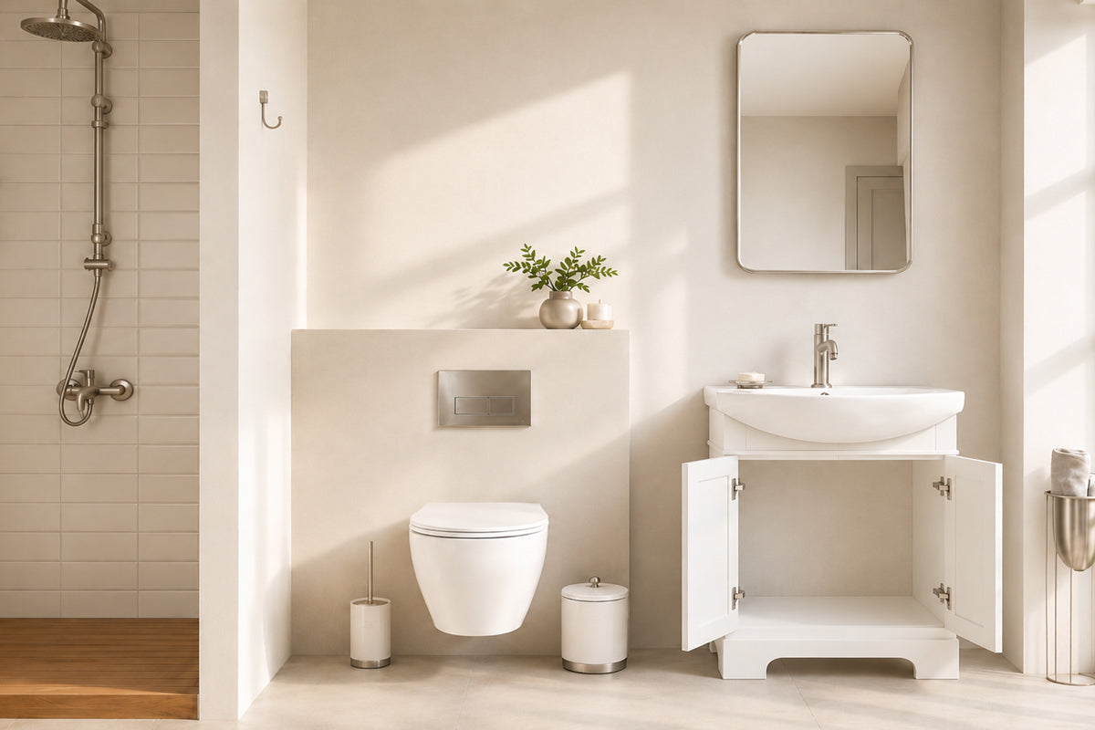Luna Bathroom Cabinet - White 26" - 2