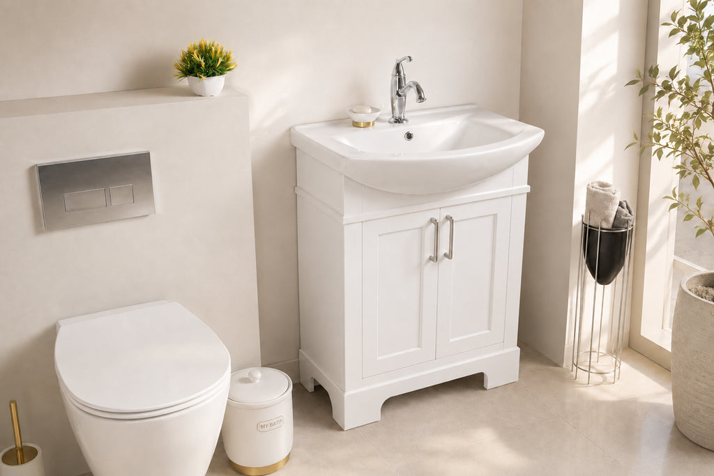 Luna Bathroom Cabinet - White 26" - 3