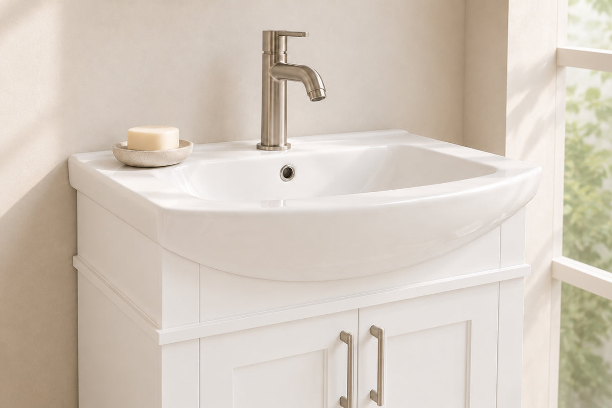 Luna Bathroom Cabinet - White 26" - 4