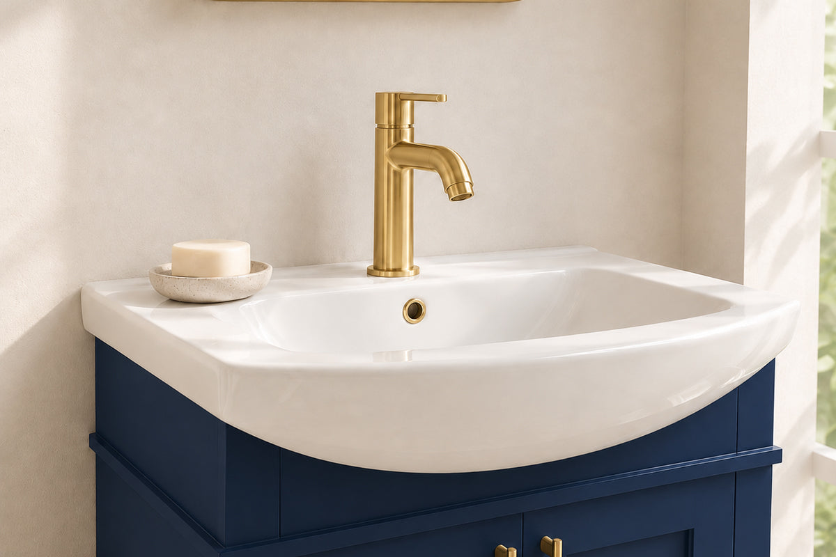 Luna Bathroom Cabinet - Navy Blue 26" - 4