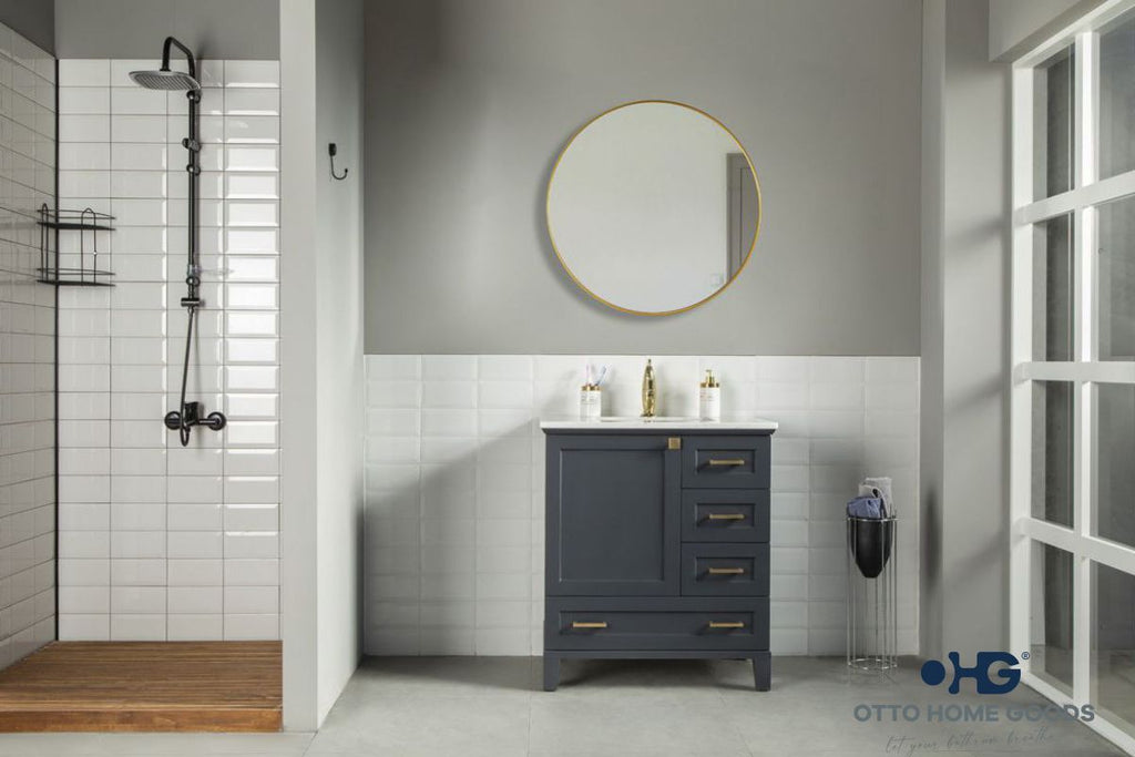Paloma Bathroom Cabinet - Dark Gray 30"