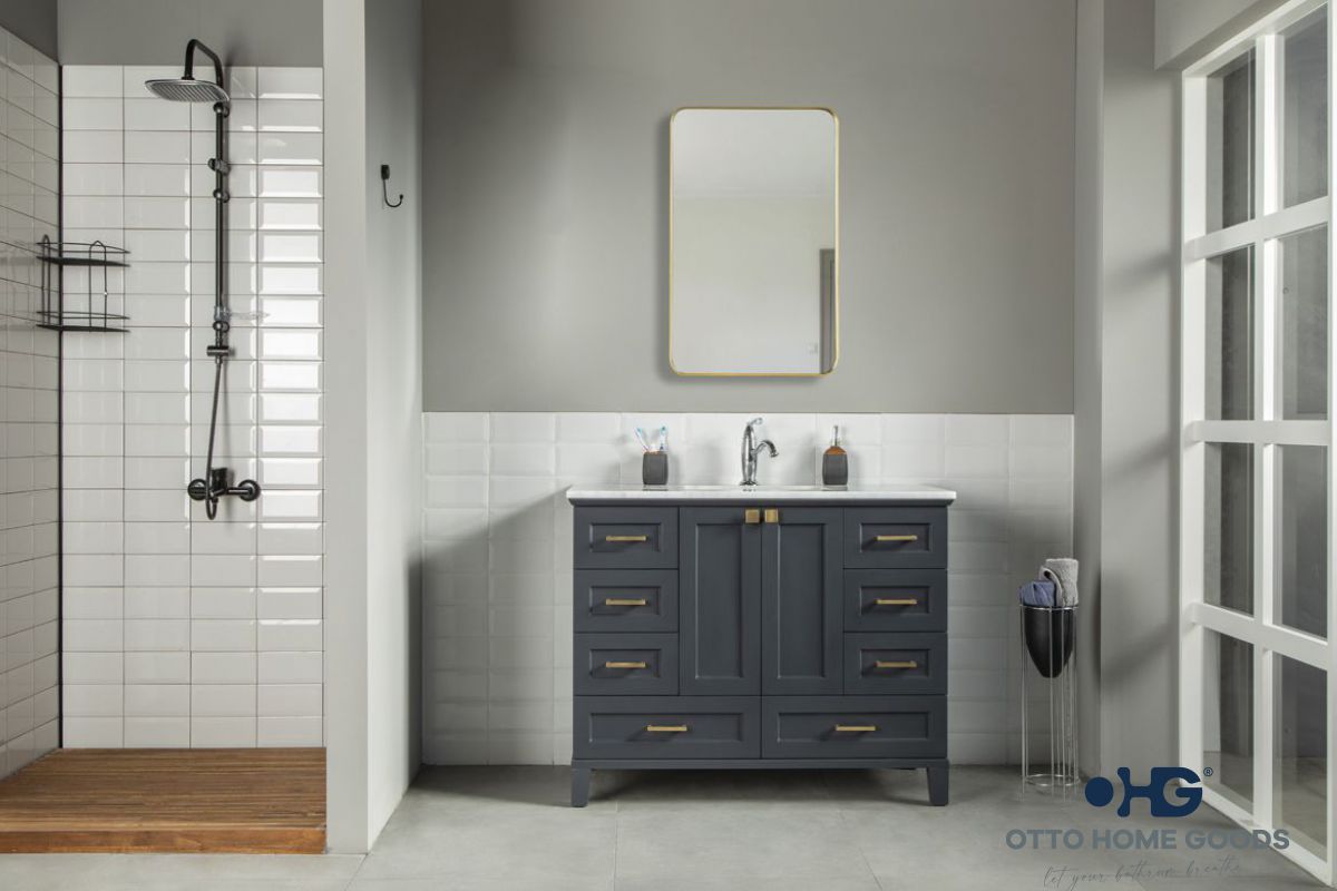 Paloma Bathroom Cabinet - Dark Gray 42"