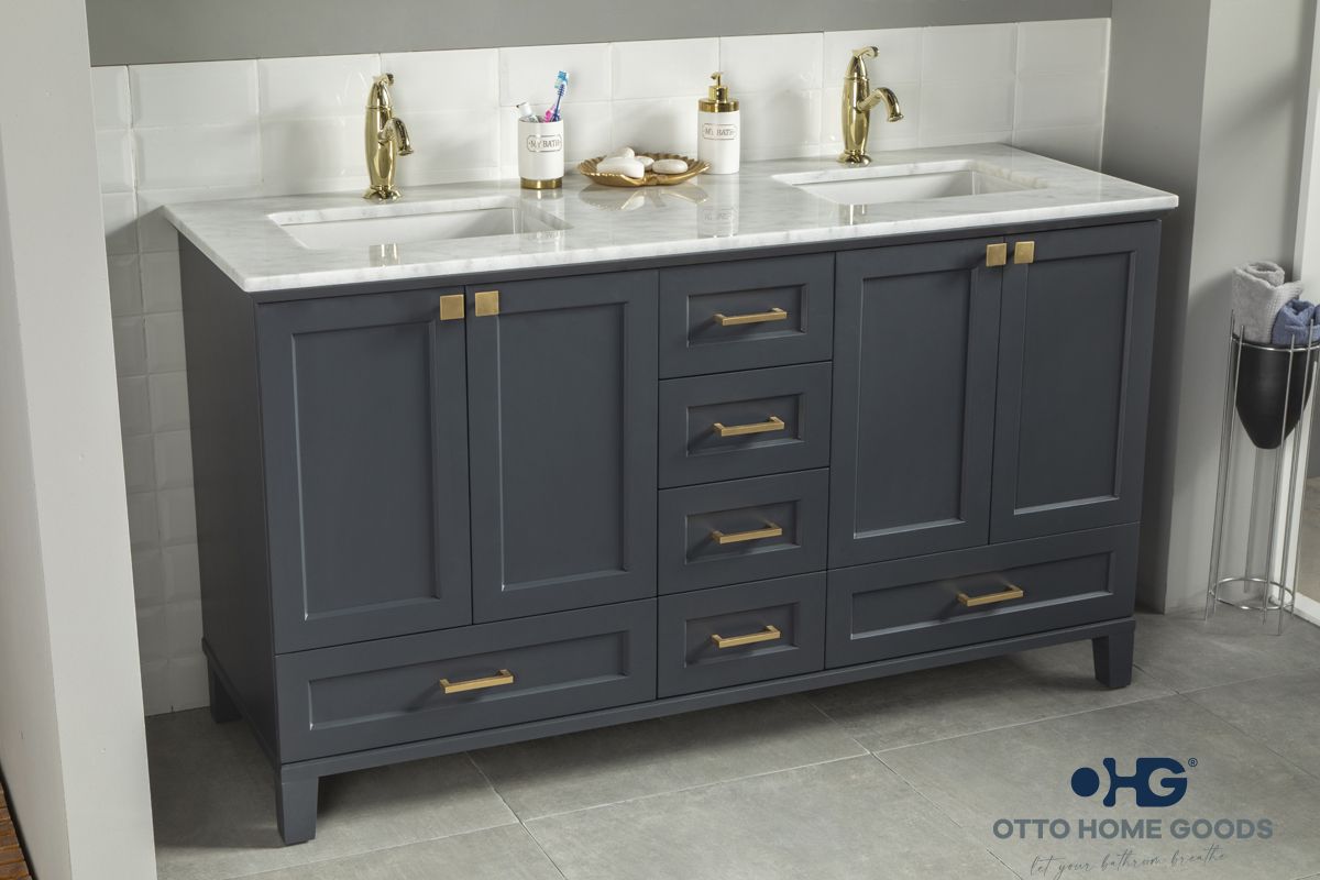 Paloma Bathroom Cabinet - Dark Gray 60" - 2