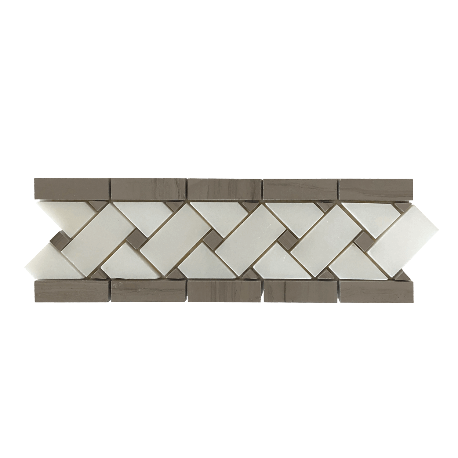 Modern Basketweave Marble Mosaic Polished Tiles | VanitySale