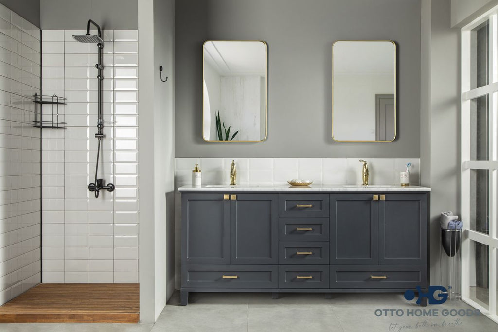 Paloma Bathroom Cabinet - Dark Gray 72"