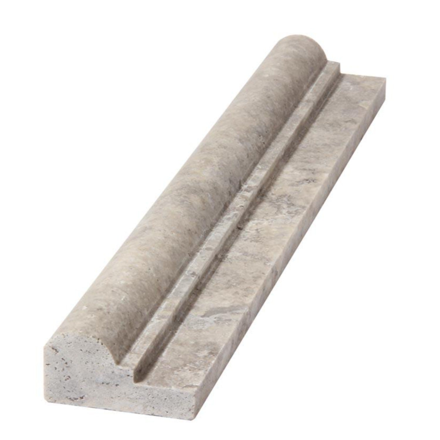 Light Travertine Chair Rail Moulding Filled&honed Natural Stone 2...