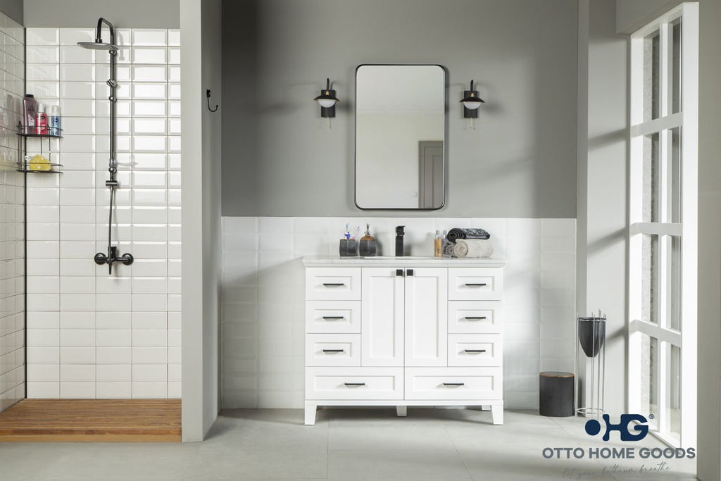 Paloma Bathroom Cabinet - White 42"