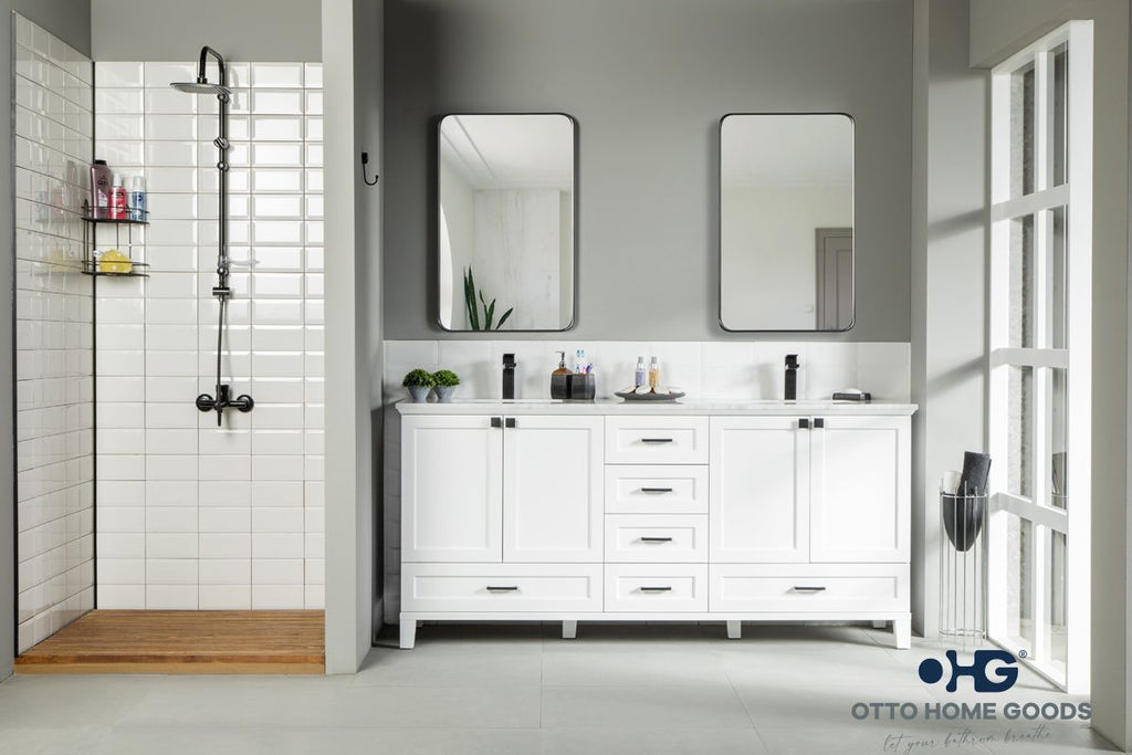 Paloma Bathroom Cabinet - White 72"