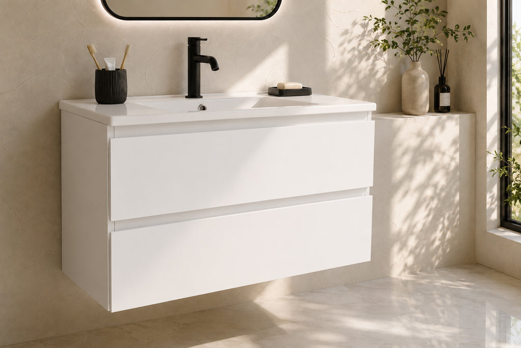 Simena Bathroom Cabinet - White 30" - 2