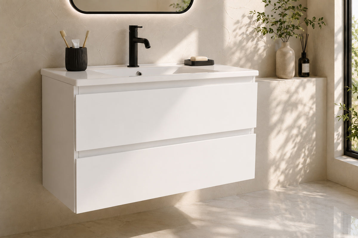 Simena Bathroom Cabinet - White 30" - 2